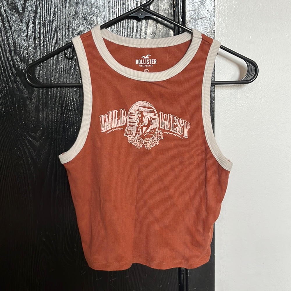 Hollister cropped high neck tank top